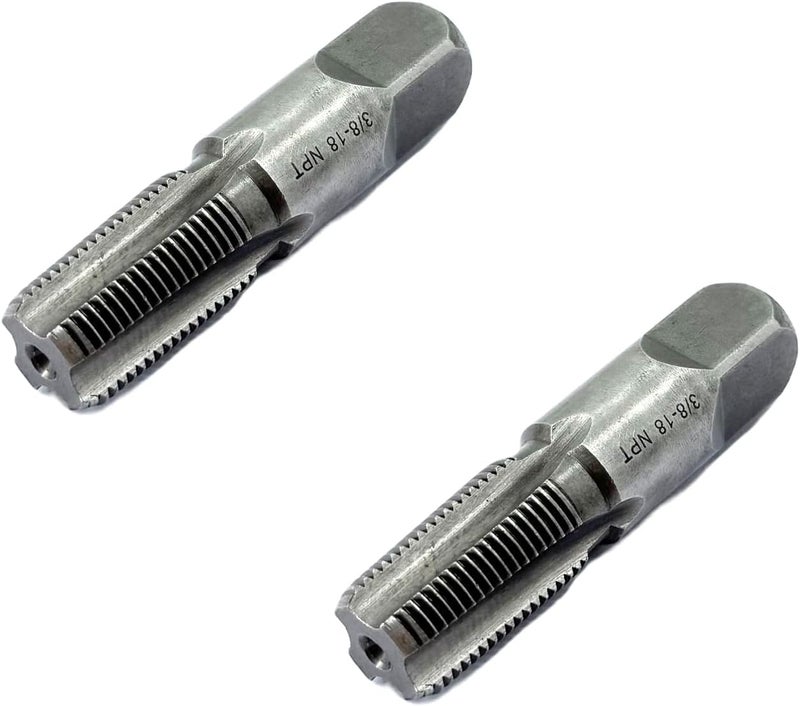 Smsucfuda 2 Pcs 3/8 NPT Pipe Taps,Carbon Steel Hand Threading Tap for Plumbing Projects,Auto Repairs and Other Various DIY Thread Cutting Tools Small Poject - Image 4